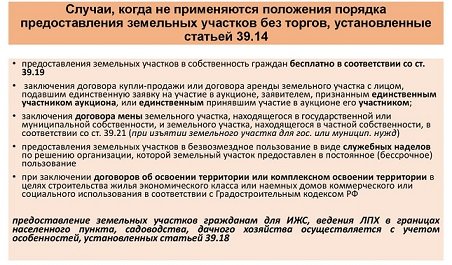 когда не применяются правила аренды без торгов